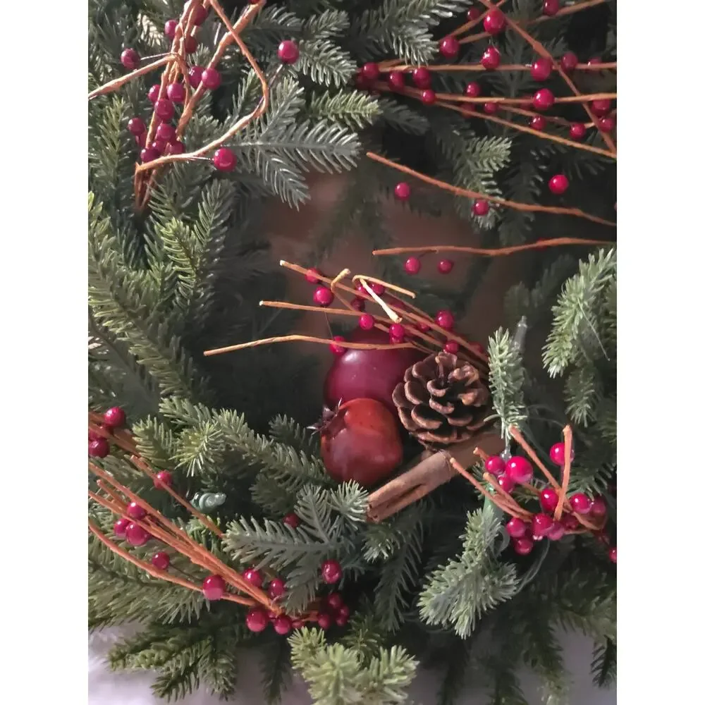balsam hill heritage spice wreath 26